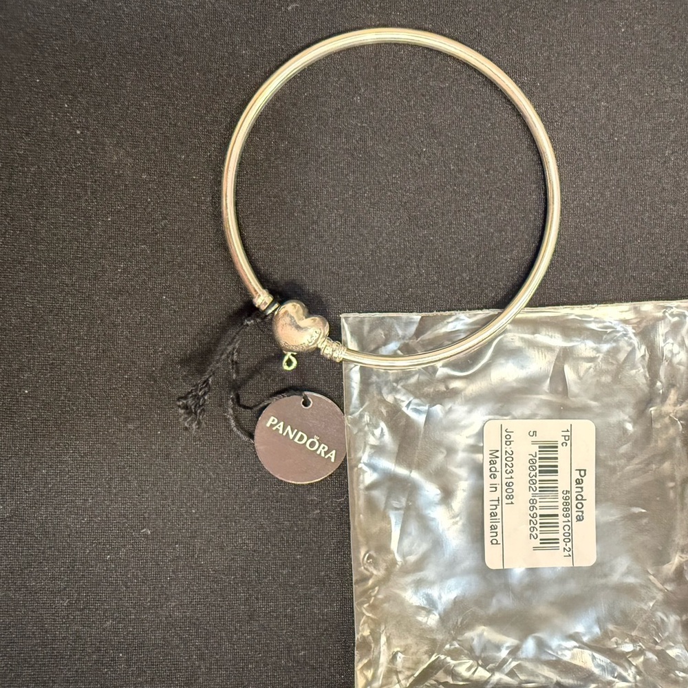 Pandora Silver Bracelet with Heart Charm